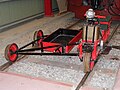 A rail motorcycle at the rail museum.