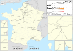 Thumbnail for File:Railway map of France - 1850 - fr - medium.svg