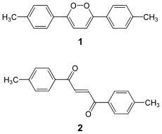 Dioxin (1) and dione form (2).