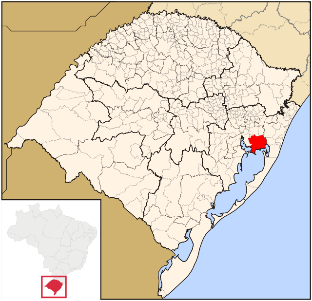 Localização de Viamão no Rio Grande do Sul