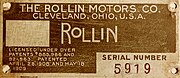 Serial plate of a Rollin