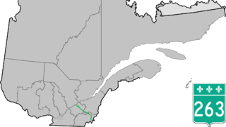 Quebec Route 263 highway in Quebec