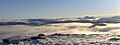 The area around Store Sølnkletten surrounded by fog. From Moskardskampen.