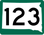 Highway 123 marker