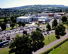 Kite aerial photo of South Gloucestershire and Stroud College SGS Stroud Campus Aerial Photo.jpg