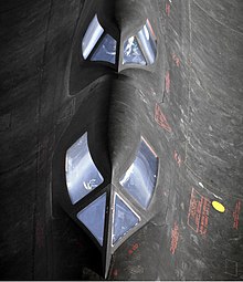 Close-up of the SR-71B operated by NASA's Dryden Flight Research Center, Edwards AFB, California