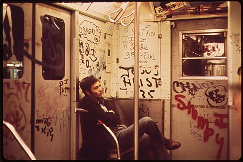 SUBWAY CAR. New York City, Erik Calonius, 1970