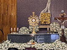 Eucharistic adoration during Holy Hour at Santa Cruz Church, Manila, Philippines Santa Cruz Manila Holy Hour (002) 2023-06-11.jpg