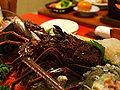 日本龍蝦的刺身