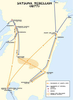 Satsuma Rebellion revolt of disaffected samurai against the new imperial government, nine years into the Meiji Era