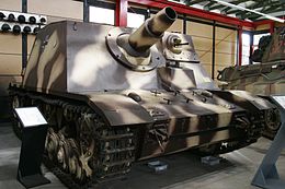 Sturmpanzer IV Brummbär v nemeckom tankovom múzeu v Munsteri.