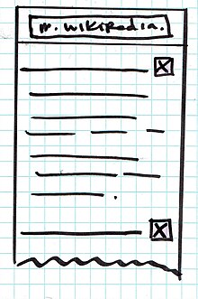 Section editing wireframe sketch