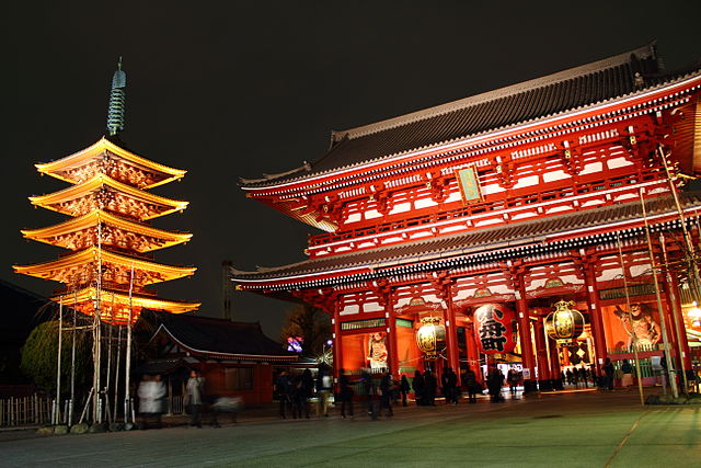 Sensō-ji at night