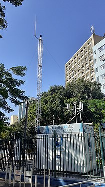 Air quality monitoring station, in the Tijuca neighborhood, in the city of Rio de Janeiro