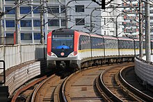 03A01 train entering Hongkou Football Stadium (March 2011)