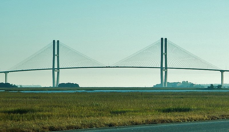 File:Sidney Lanier Bridge over Turtle River, Brunswick River and St. Simons Sound - panoramio.jpg