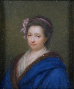 Portrait de Theresa Concordia Maron, miniature d'après une huile sur toile c.1789 d'Anton von Maron