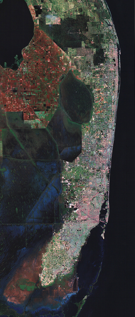 Satellite imagery of the Miami Metropolitan Area