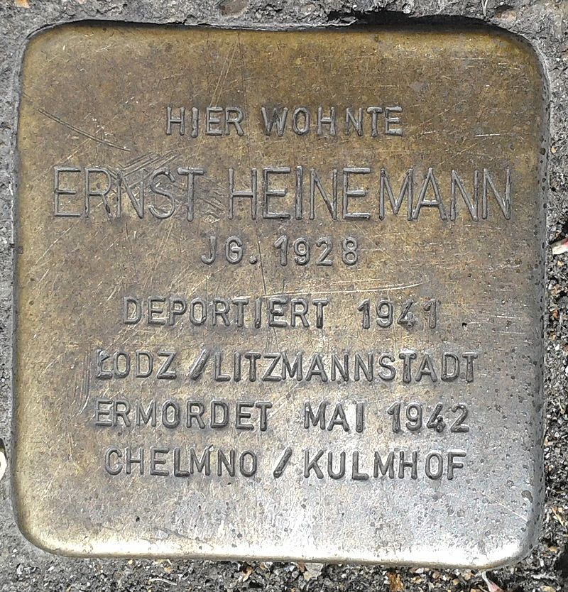 Stolperstein für Ernst Heinemann (Eigelstein 6)