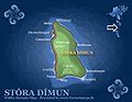 Kort over Stóra Dímun