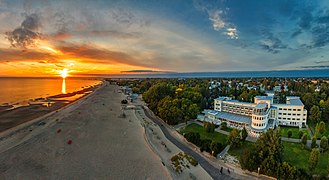 Sunset in Pärnu beach