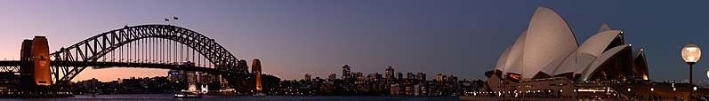 File:Sydney Harbour Bridge and Opera House at dusk - banner ratio crop.jpg