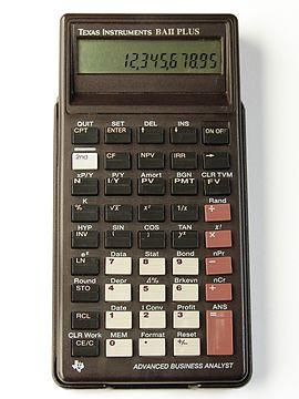 Texas Instruments BA II Plus from 1991. TI-BA-II-Plus-9978.jpg