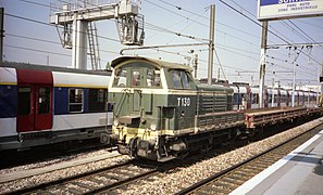 Locomotive RATP T 130 dans les années 1980.