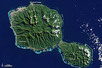 Tahiti vanuit de ruimte