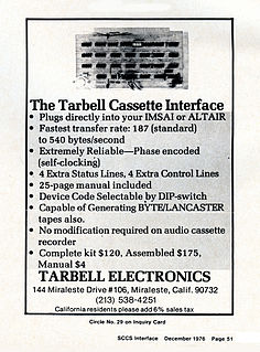 Tarbell Cassette Interface Expansion card