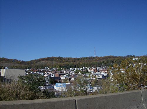 Tarentum as seen from the George D. Stuart Bridge, part of Pennsylvania Route 366