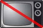 ملف:Television set red diagonal.svg