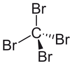 Structuurformule van tetrabroommethaan