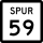 Marcador de State Highway Spur 59