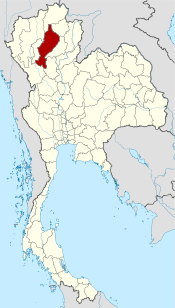 Ligging van de provincie Lampang