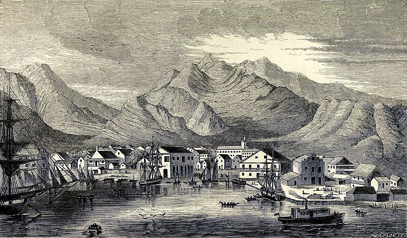 File:The Harbour, Honolulu, engraving by George Pearson, after Burgess.jpg