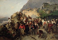 Garibaldi in the Aspromonte Mountains (oil on canvas) The Injured Garibaldi in the Aspromonte Mountains (oil on canvas).jpg