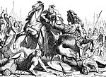 Бой Эвмена с Неоптолемом при Геллеспонте. Гравюра 1878 года
