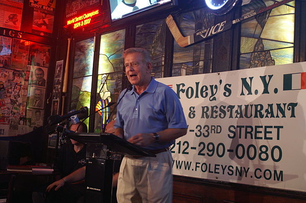 McCarver speaking upon being inducted into the Irish American Baseball Hall of Fame, 2010