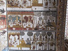 Painted ceiling with Jain munis