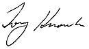 Firma di Tony Knowles