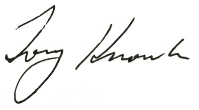 Image: Tony Knowles signature