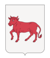 El toro rojo sobre fondo blanco, signo medieval de Turín, como se atestigua en 1360 en el Código de la Cadena