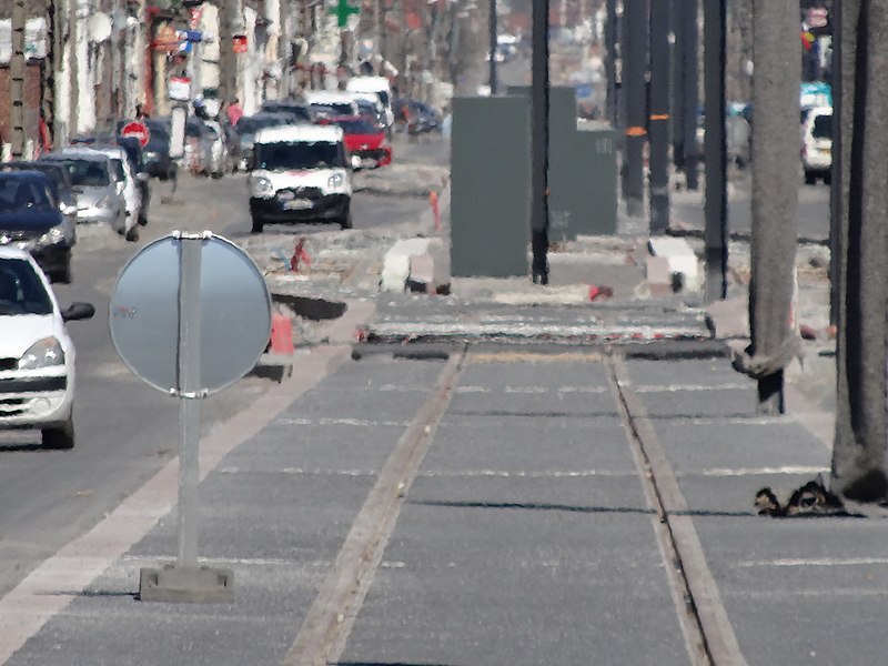 File:Travaux de la branche vers Vieux-Condé de la ligne B du tramway de Valenciennes en avril 2013 (130).JPG