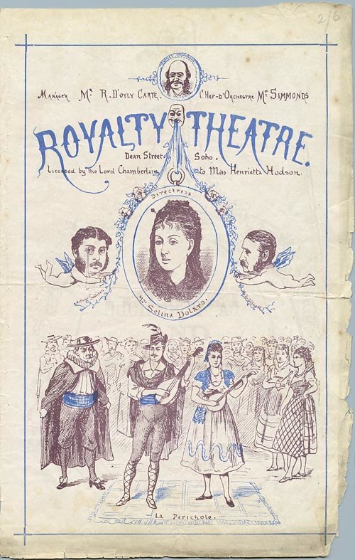 Programme cover for La Périchole and Trial by Jury (1875)