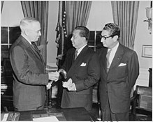 President Elpidio Quirino with Harry S. Truman at the White House, September 13, 1951. Truman Quirino.jpg