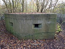 A Second World War pillbox fortification near the Rocksavage works.