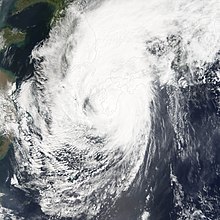 Typhoon Nabi making landfall in Kyushu on September 6 Typhoon Nabi 06 sep 2005 0205Z.jpg