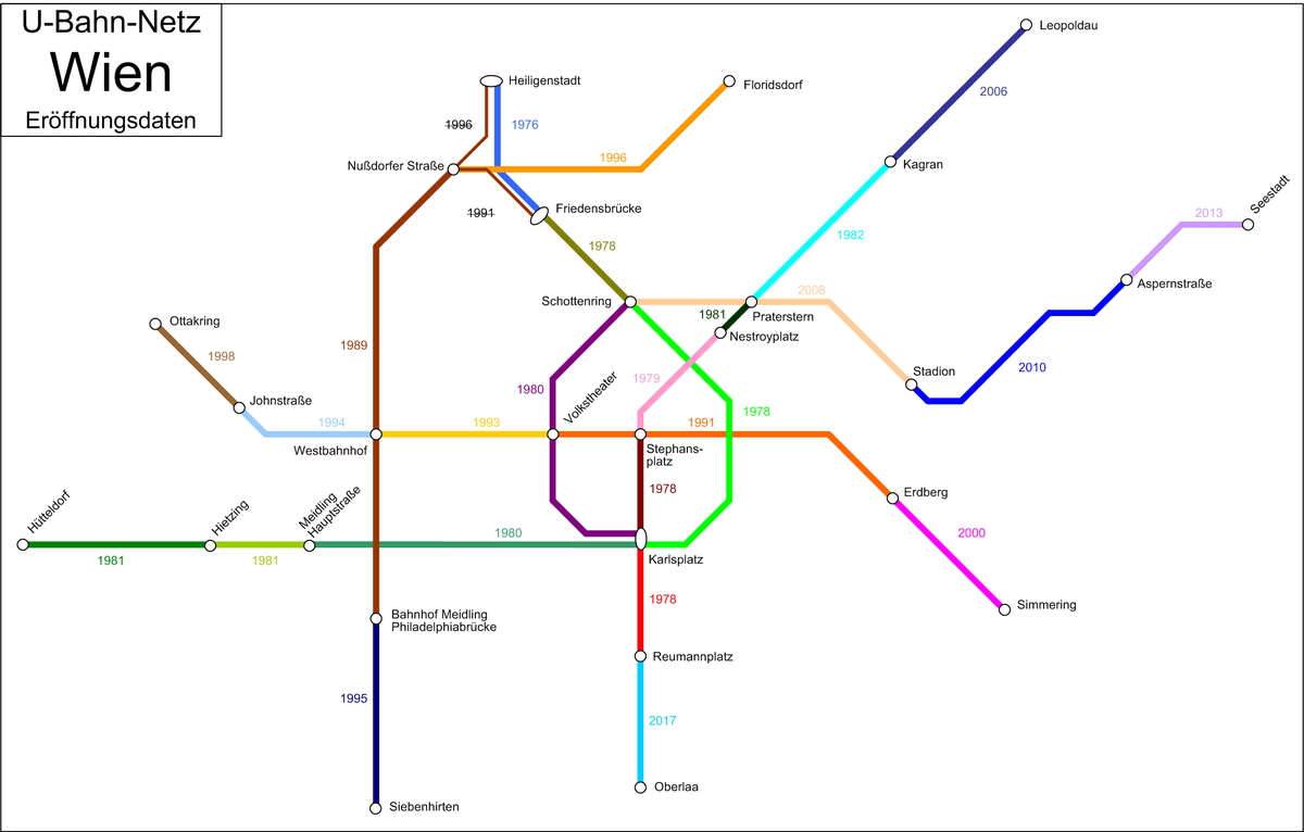 Схема венского метро