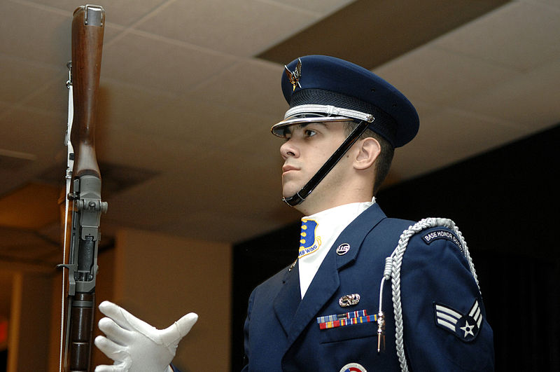 File:U.S. Air Force Senior Airman Andrew Grato, with 28th Bomb Wing Honor Guard Drill Team, performs during the Air Force Ball at Ellsworth Air Force Base, S.D., Sept 070922-F-SF570-022.jpg